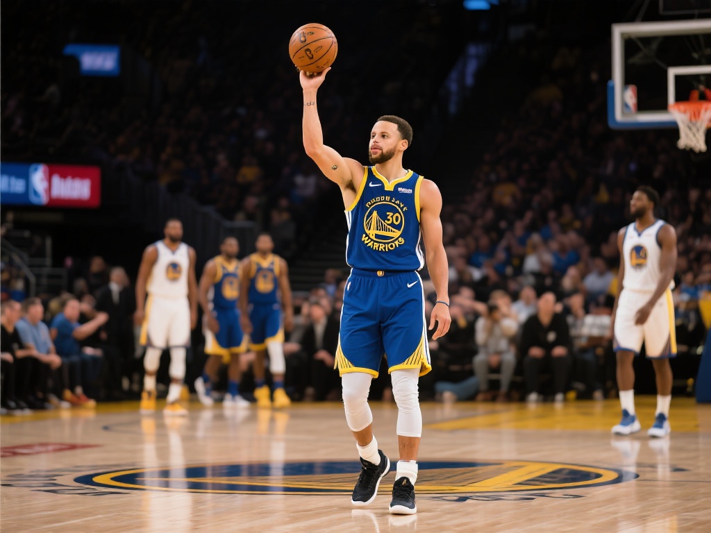 库里上半场表现平稳，砍下12分送出5助攻